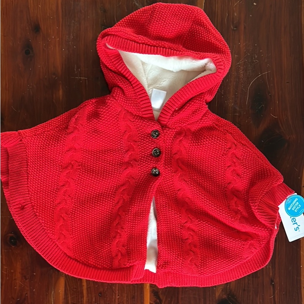 18 Months Red Carter's Cape NWT